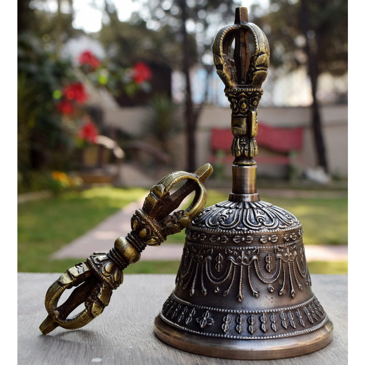 Tibetan Bell and Dorjee Set At Tibet Spirit Store.