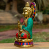 Amoghasiddhi Blessing Buddha Pure Bronze Statue with Coral, Turquoise and Lapis Stone Inlaid