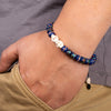 Lapis Inlaid Bone & Skull Impermanence Bracelet