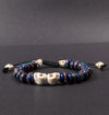 Lapis Inlaid Bone & Skull Impermanence Bracelet