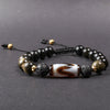 Obsidian Dzi Beads Bracelet