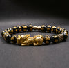 Onyx with Om Mantra Carving Pixiu Feng Shui Bracelet