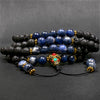 Lava Stone with Soldalite Calming Mala