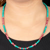 Tibetan Turquoise with Rhodonite Short Mala