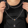 Lava Stone with Soldalite Calming Mala