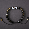 Obsidian Dzi Beads Bracelet