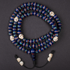 Lapis Inlaid Bone and Skull Impermanence Mala