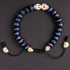 Lapis Inlaid Bone & Skull Impermanence Bracelet