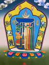 Kalachakra Alphabet Tibetan Thangka Painting