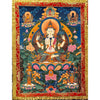 Chenrezig Thangka Painting - Silk Framed