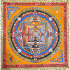 Kalachakra Mandala Tibetan Thangka - Silk framed