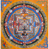 Kalachakra Mandala Tibetan Thangka - Silk framed