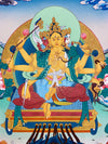 Marichi: Goddess of Dawn Pulled by a Chariot of Seven Pigs Thangka