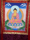 Shakyamuni Buddha Thangka - Silk Framed