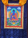 Medicine Buddha Thangka - Silk Framed