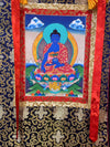 Medicine Buddha Thangka - Silk Framed