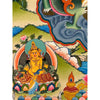 White Jambhala Tibetan Thangka