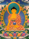 Shakyamuni Buddha Thangka - Silk Framed