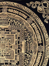 Kalachakra Mandala Black and Gold Thangka Painting