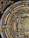 Kalachakra Mandala Black and Gold Thangka Painting