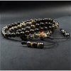 Obsidian with Hematide Grounding Mala