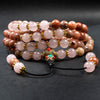 Rhodonite with Rose Quartz Compassion Mala