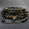 Obsidian with Hematide Grounding Mala