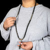 Obsidian with Hematide Grounding Mala