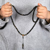 Obsidian with Hematide Grounding Mala