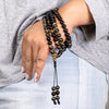 Obsidian with Hematide Grounding Mala