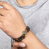 Tiger Eye Lava Stone Double Layer Bracelet