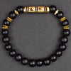 Matt Black Onyx Crown Bracelet