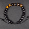 Matt Black Onyx and Tiger Eye Bracelet