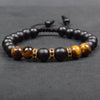 Matt Black Onyx and Tiger Eye Bracelet