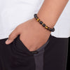 Matt Black Onyx and Tiger Eye Bracelet