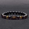 Matt Black Onyx Anchor Inlaid Hope Bracelet