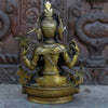 Chenrezig Pure Bronze Statue with Antique Finishing