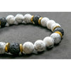 Howlite and Lava Stone Bracelet