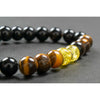 Onyx with Tiger Eye and Citrine Divider Bracelet