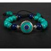 Tibetan Turquoise and Lapis Evil Eye Protection Charm Bracelet