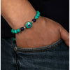 Tibetan Turquoise and Lapis Evil Eye Protection Charm Bracelet