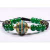 Aventurine and Matt Onyx Prosperity and Protection Bracelet