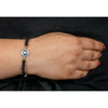 Onyx and Mother of Pearl Evil Eye Protection Charm Bracelet