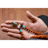 Rudraksha Mala with Labradorite Pendant