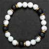 Howlite and Lava Stone Bracelet