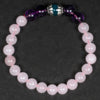 Rose Quartz with Amethyst Divider Bracelet