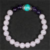 Rose Quartz with Tibetan Turquoise Spacer Bracelet