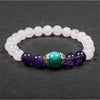 Rose Quartz with Tibetan Turquoise Spacer Bracelet