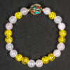 Rose Quartz with Citrine Divider Bracelet