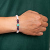 Rose Quartz with Tibetan Turquoise Spacer Bracelet